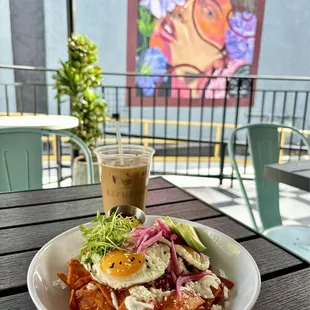 Chilaquiles &amp; Lavender &amp; Oat Vegan Latte