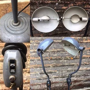 Hard to find pair of HILL ROM Industrial Medical Exam Lights