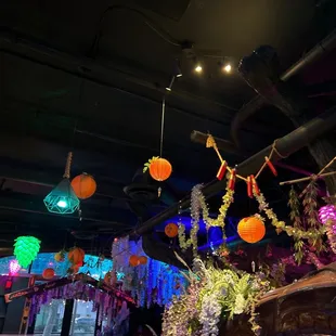 interior, sushi and sashimi