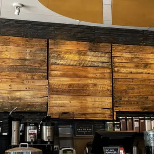 The menu behind the register. A bit faded haha