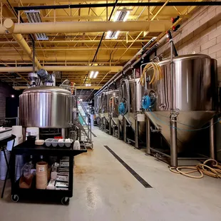 he inside of a brewery