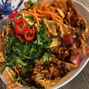 Poke nachos full order