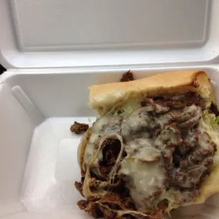 The ribeye. This is half. It is delicious.