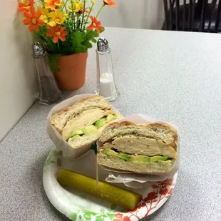 Research chicken sandwich! W/o mayo and added bacon