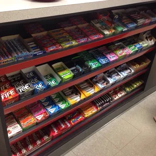 Gum, candy, bars