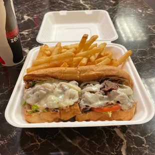 Steak and cheese combo!