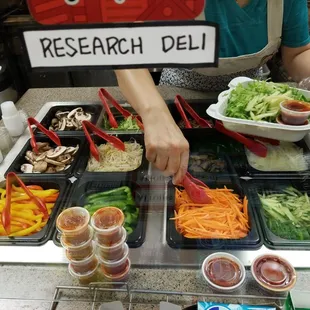 Bibimbap ingredients are very fresh