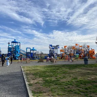 Overall view of play structures.