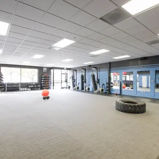 Heavy bags, rowers, terra core, kettlebells and much more.