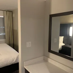 Extra spot for luggage no luggage rack things here!