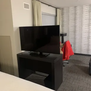 It swivels so you can watch about anywhere