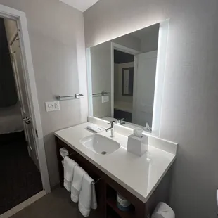 Bathroom sink area