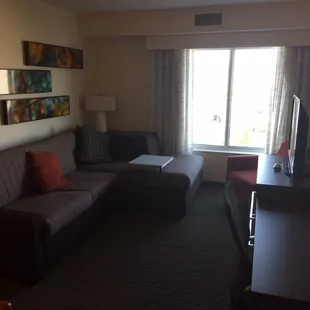 Living room in 2 bedroom suite