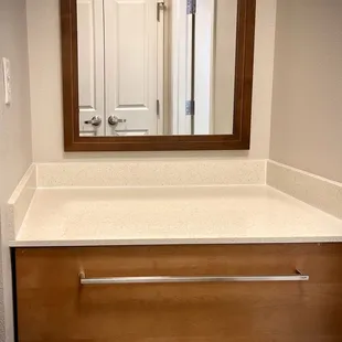 more counter space to sit luggage etc