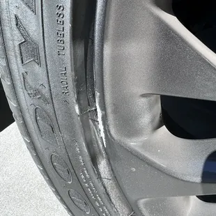 The nice work he did to our new rims of 2 weeks. How do you make customers use valet and then ruin their car with no remorse??!