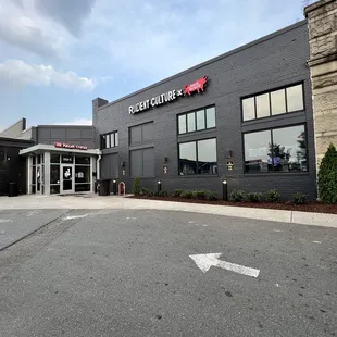 the front of the building