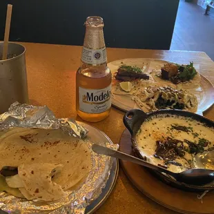 Dinner! Love the paper straws!