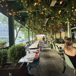 Outdoor seating when u walk in