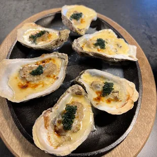 Grilled oysters