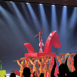 a man on a giant horse