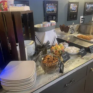 Breakfast buffet in lobby