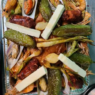 a platter of seafood