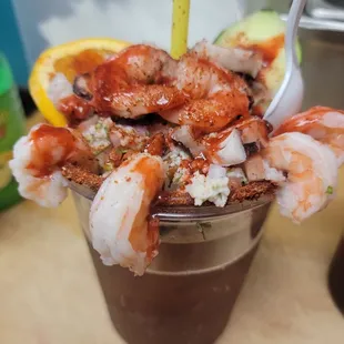 a shrimp cocktail