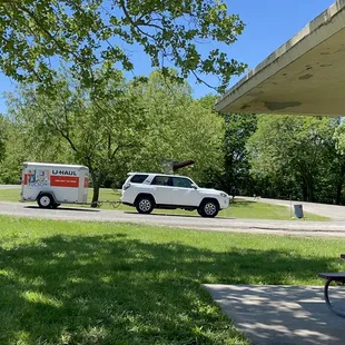 Space for trailers, there is separate car and trucker parking areas