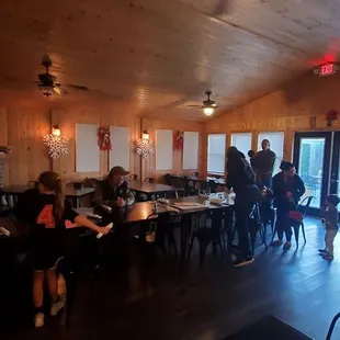 Dining area for large group