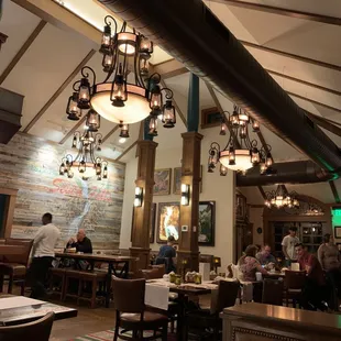 the dining area of a restaurant