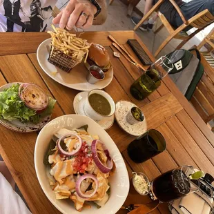 a person eating a meal at a restaurant