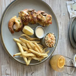 Crab cake stuffed shrimp. Not your standard Maryland crab cake, but they were not bad!