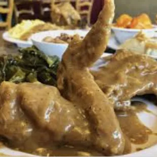 chicken wings and fried chicken, food