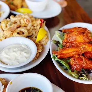 Calamari and wings!