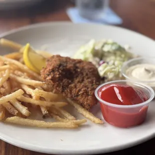 Fish and Chips (this is 1/2 of the plate)