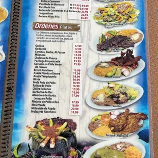 oysters and mussels, menu