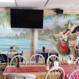 Another mural inside the restaurant. This one makes you feel like you could just walk up and dance with the couple.