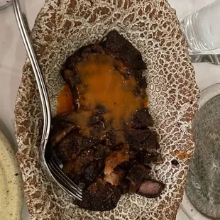 a plate of food on a table