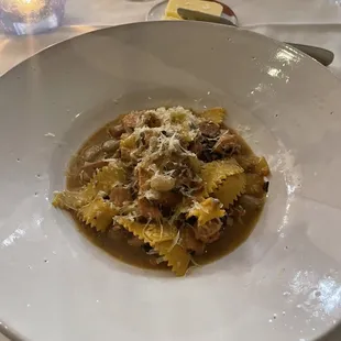 zippers pasta and pheasant