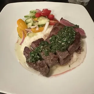 Bison with chimichurri