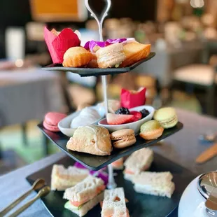 Afternoon tea trays of finger sandwiches &amp; little sweets. This is for 2 people.