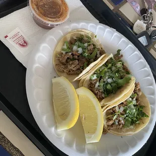 3 carne asada tacos