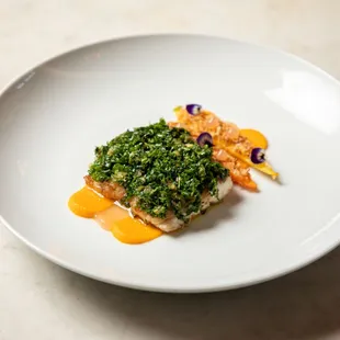 a plate of food on a table