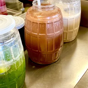 Amazing aguas frescos!  Loved the pineapple  &amp; cucumber &amp; the Jamaica that tastes like chocolate.  My friend loves the horchata!