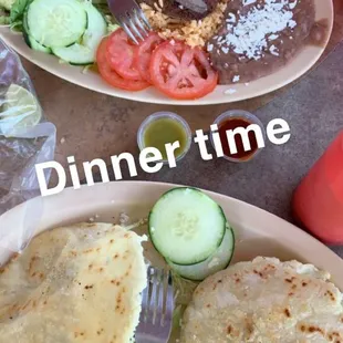 Carne asada gorditas and milanesa plate