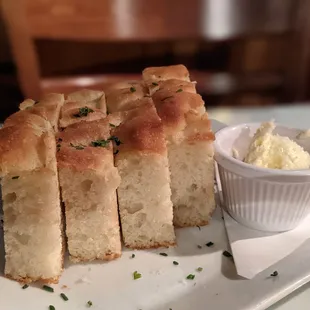 Fresh focaccia with amazing butter