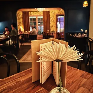 The indoor seating is quaint and beautiful