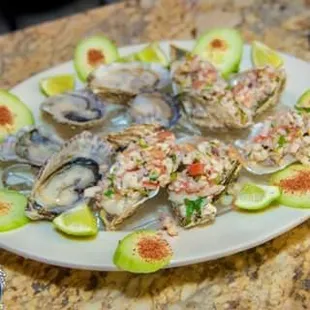 oysters and mussels, oysters, shellfish, food, mussels