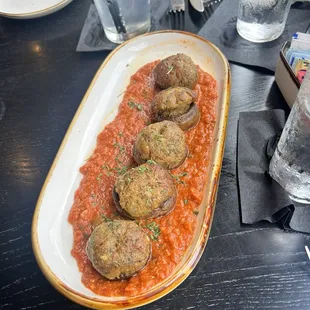 Alligator Stuffed Mushrooms