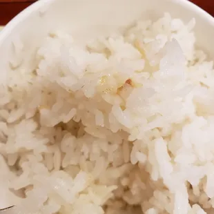 Rice from bottom out side of the pot.